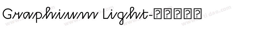 Graphium Light字体转换